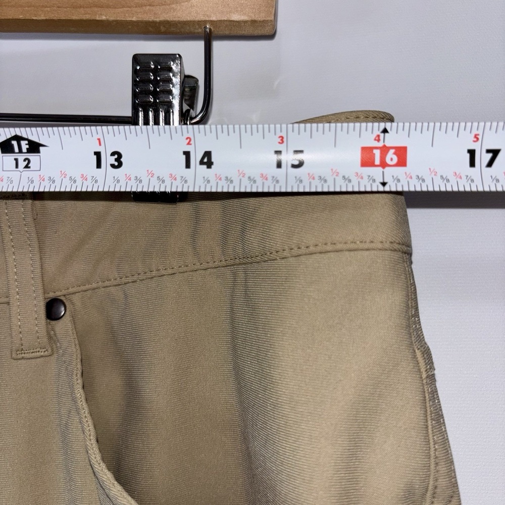 Lululemon Khaki Slim Straight Five Pocket Stretch Pants Men Size 33 Tan Works - Picture 3 of 11